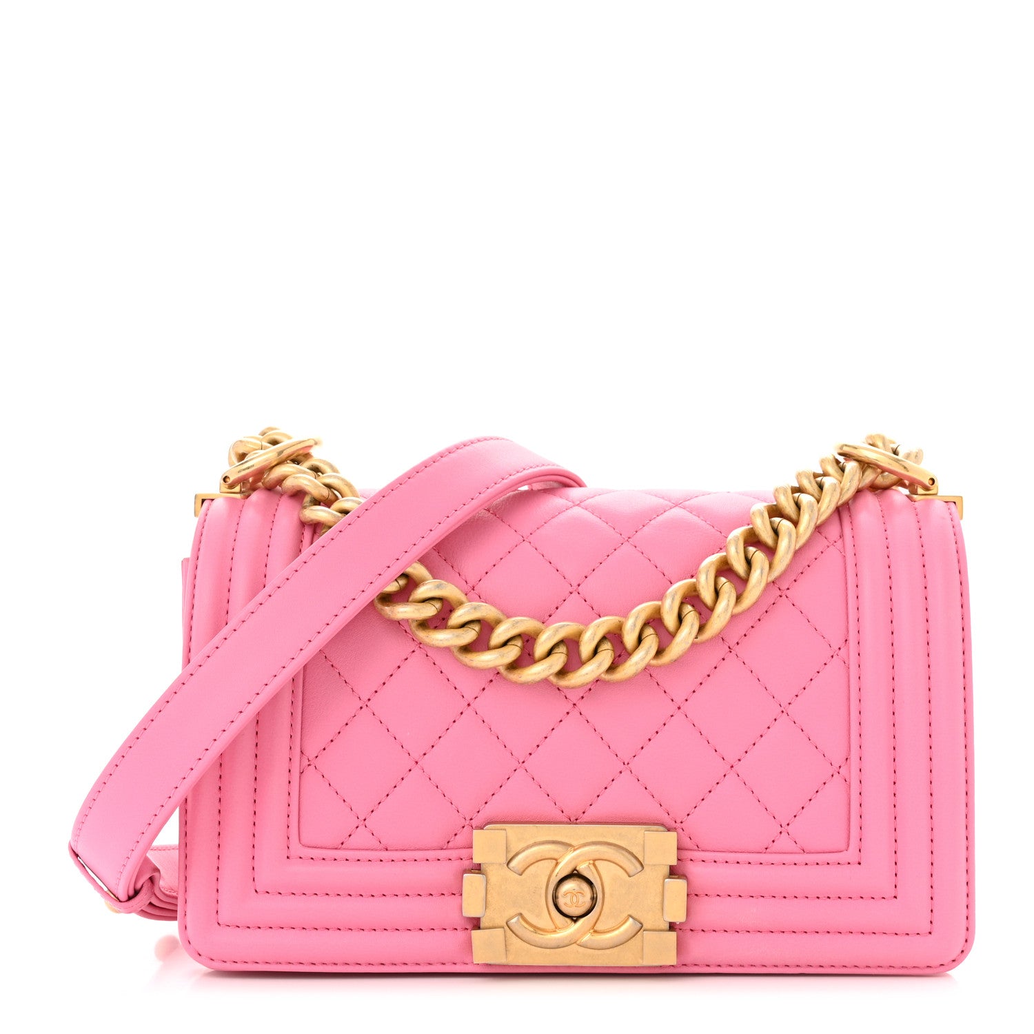 Chanel Calfskin Quilted Small Boy Flap Pink 1 of 12