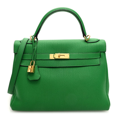 Hermes Togo Kelly Retourne 32 Bambou 1 of 10