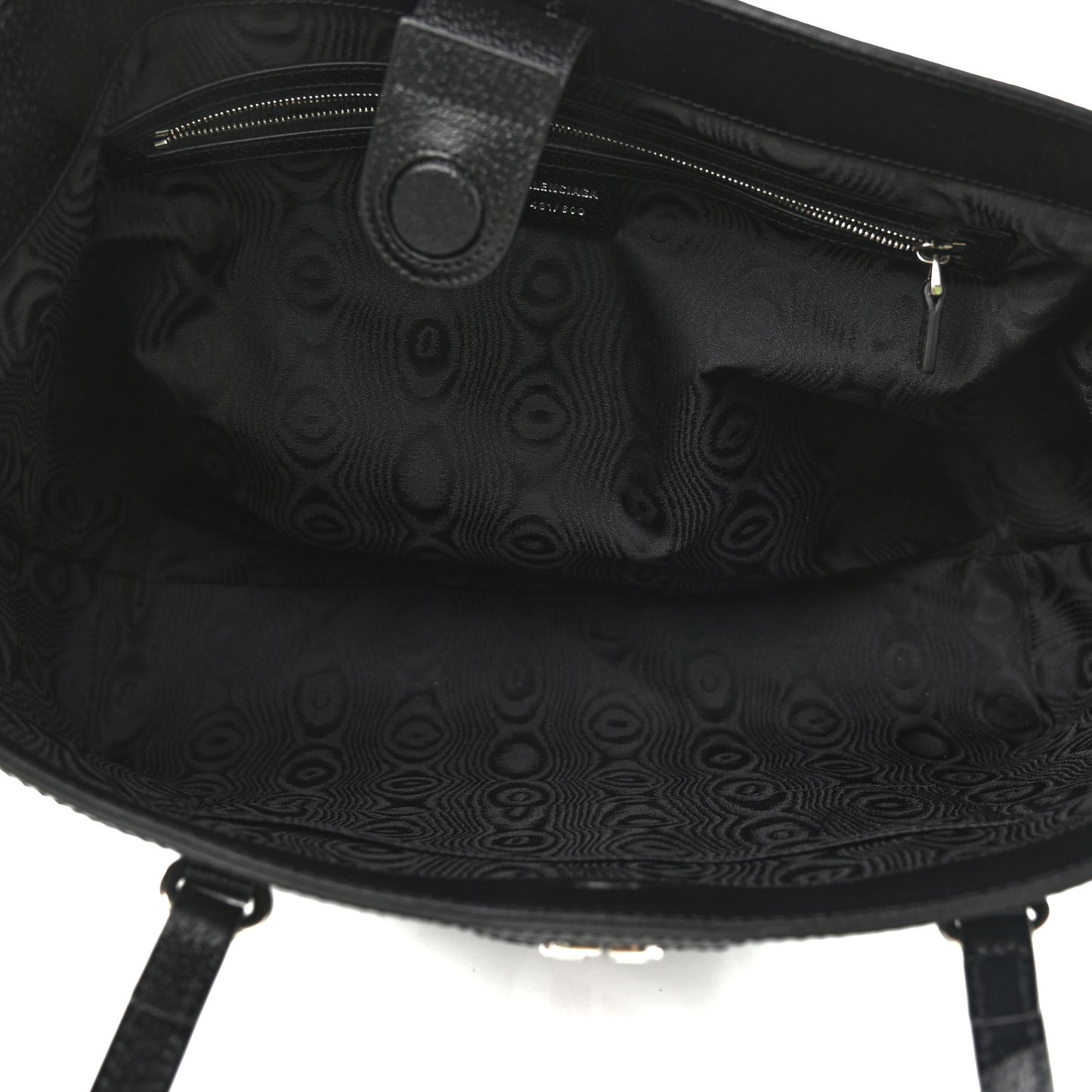 X BALENCIAGA BB Monogram Web Graffiti Medium Ophidia Shopping Tote Black