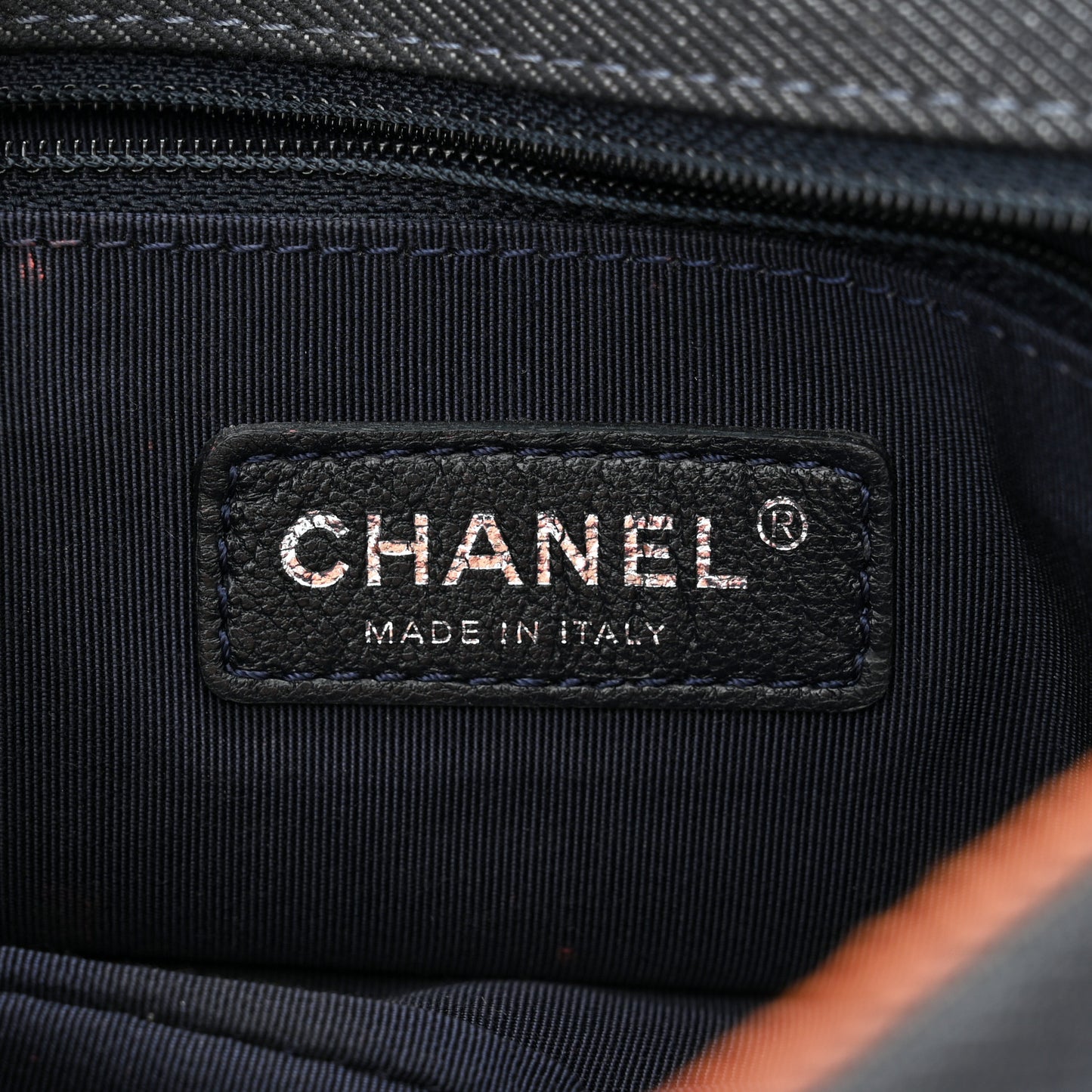 Denim Pleated Denim Turtle Flap Dark Blue