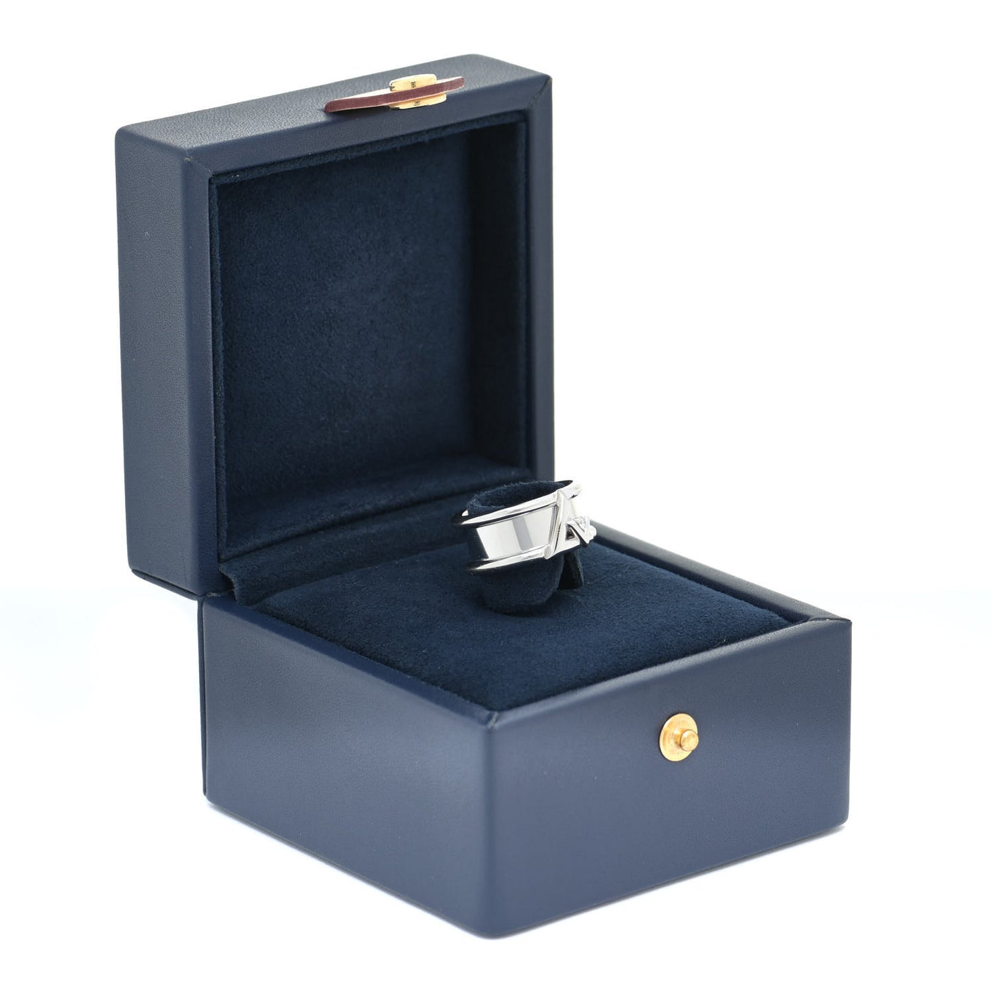 18K White Gold Diamond Volt One Band Ring 53 6.25