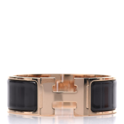 Hermes Enamel Wide Clic Clac H Bracelet PM Black 1 of 5