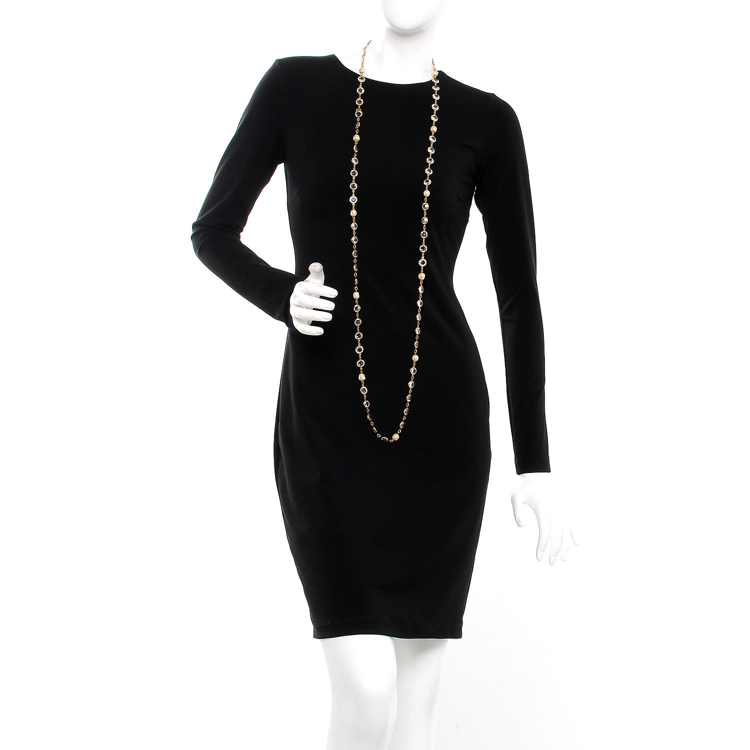 Chanel Crystal Pearl Sautoir Long Necklace Gold 2 of 5