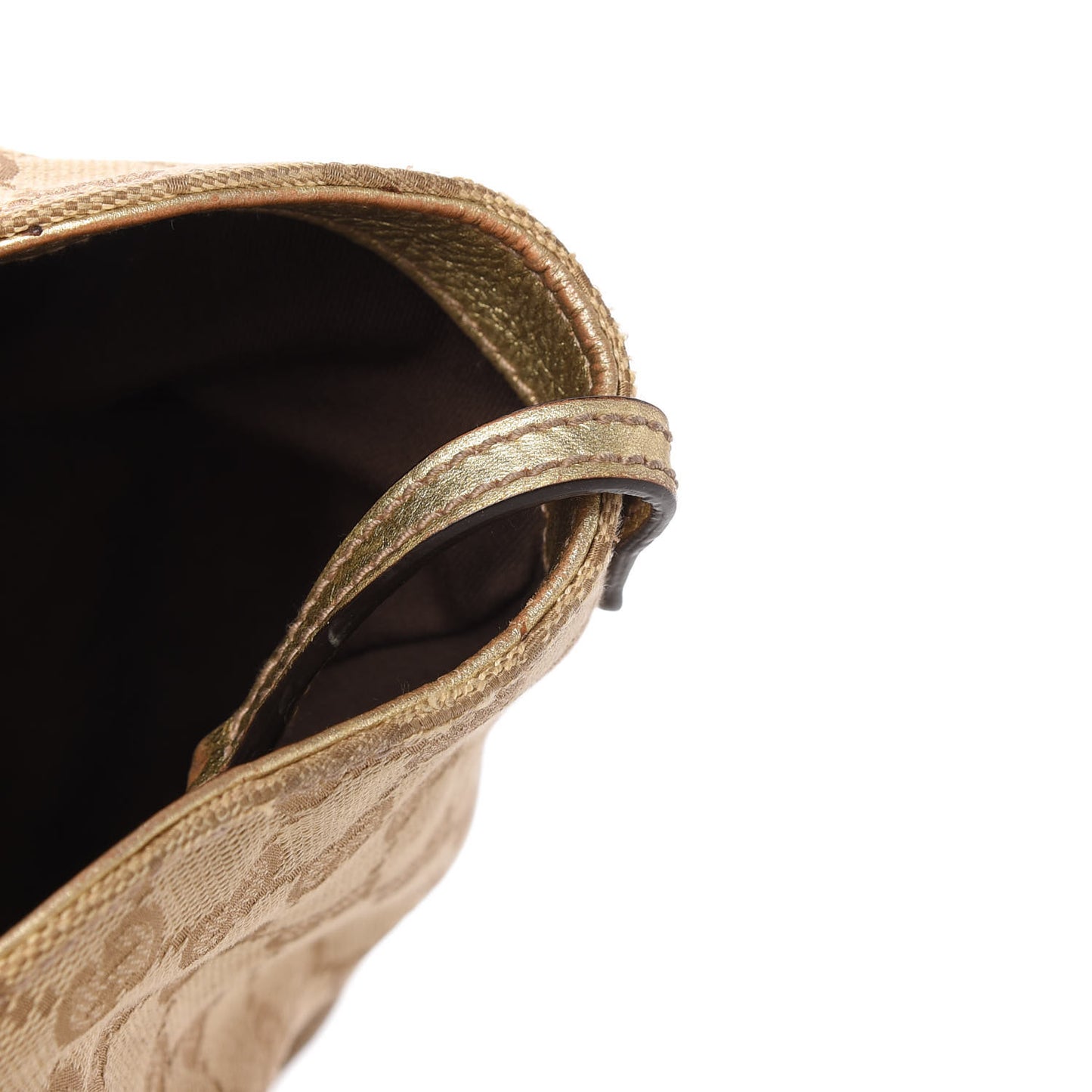 Monogram Large D Gold Hobo Metallic Gold