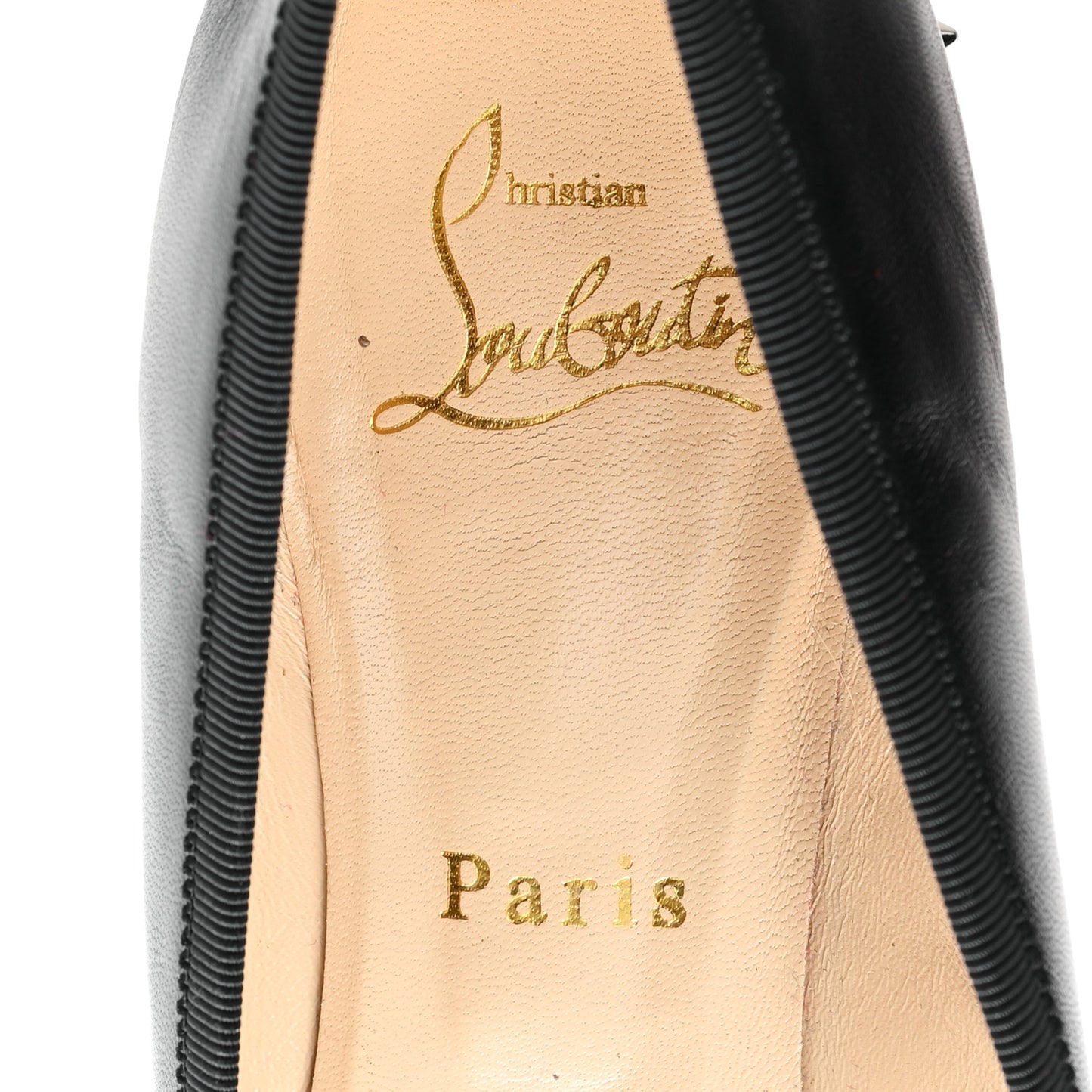 Shiny Nappa La Massine Flats 40.5 Black