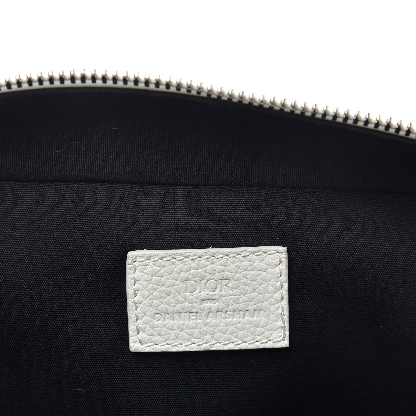 X DANIEL ARSHAM Grained Calfskin Safari Messenger Bag White