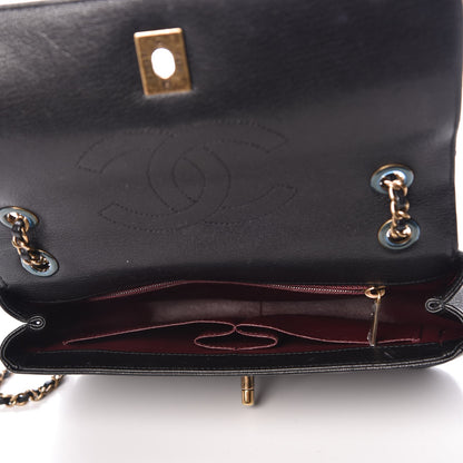 Chanel Shiny Goatskin Diagonal Quilted Small Flap Black 5 of 13