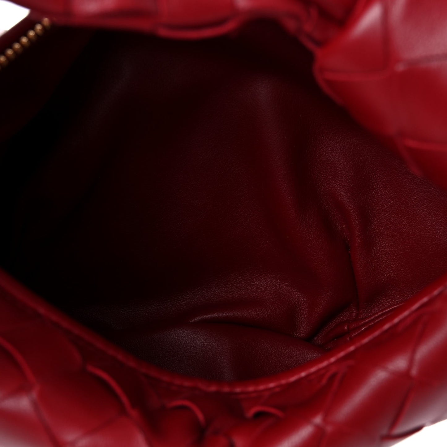 Nappa Intrecciato Mini Jodie Dark Red
