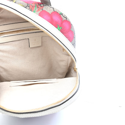 Gucci GG Supreme Monogram Flora Web Small Ophidia Day Backpack White 5 of 9