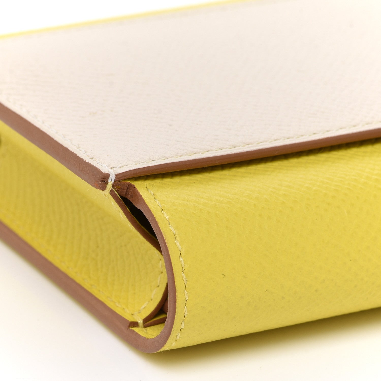 Hermes Epsom Passant Long Wallet Craie Lime 9 of 11