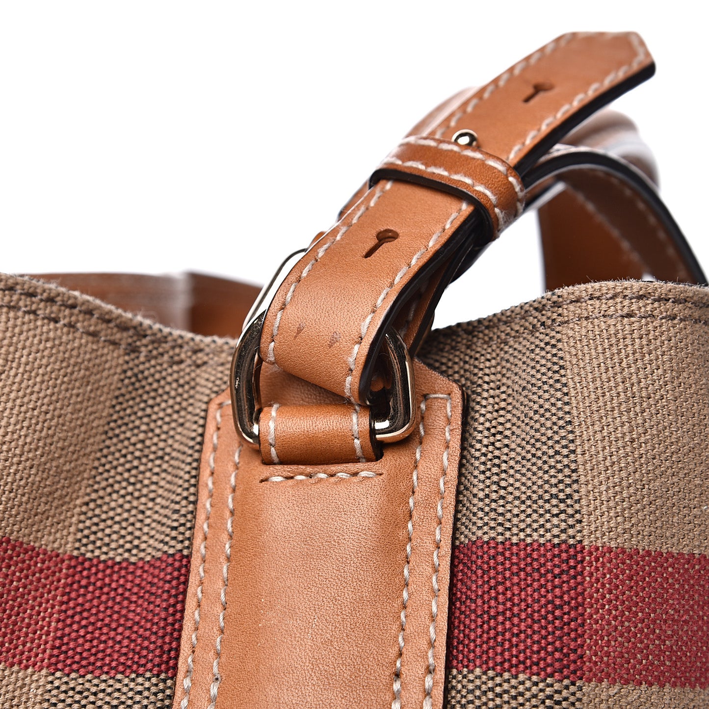 Canvas Mega Check Medium Ashby Hobo Saddle Brown