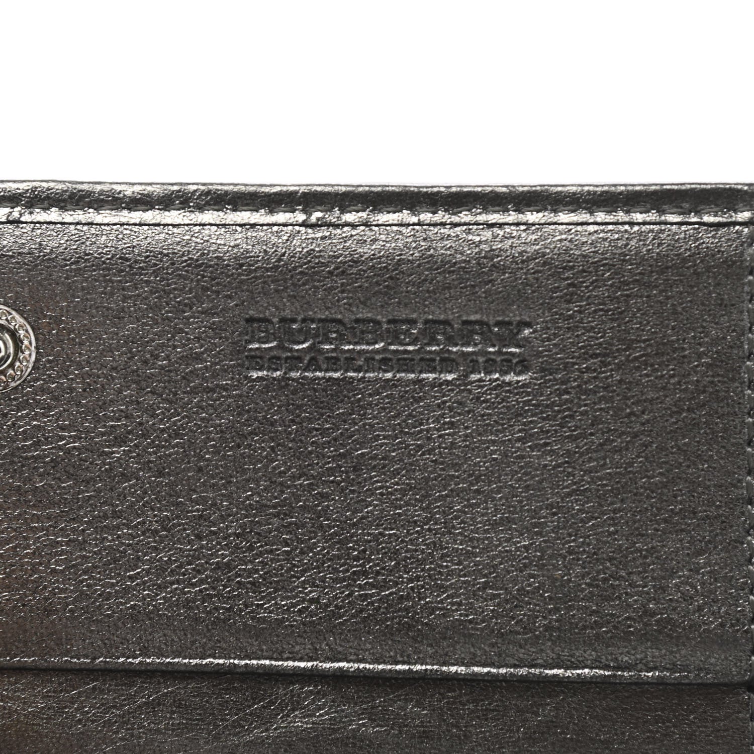 Burberry Shimmer Check Continental Wallet Pewter 6 of 7