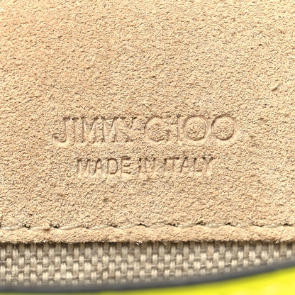 Jimmy Choo Patent Calfskin Micro Varenne Top Handle Satchel Neon Citron 6 of 10