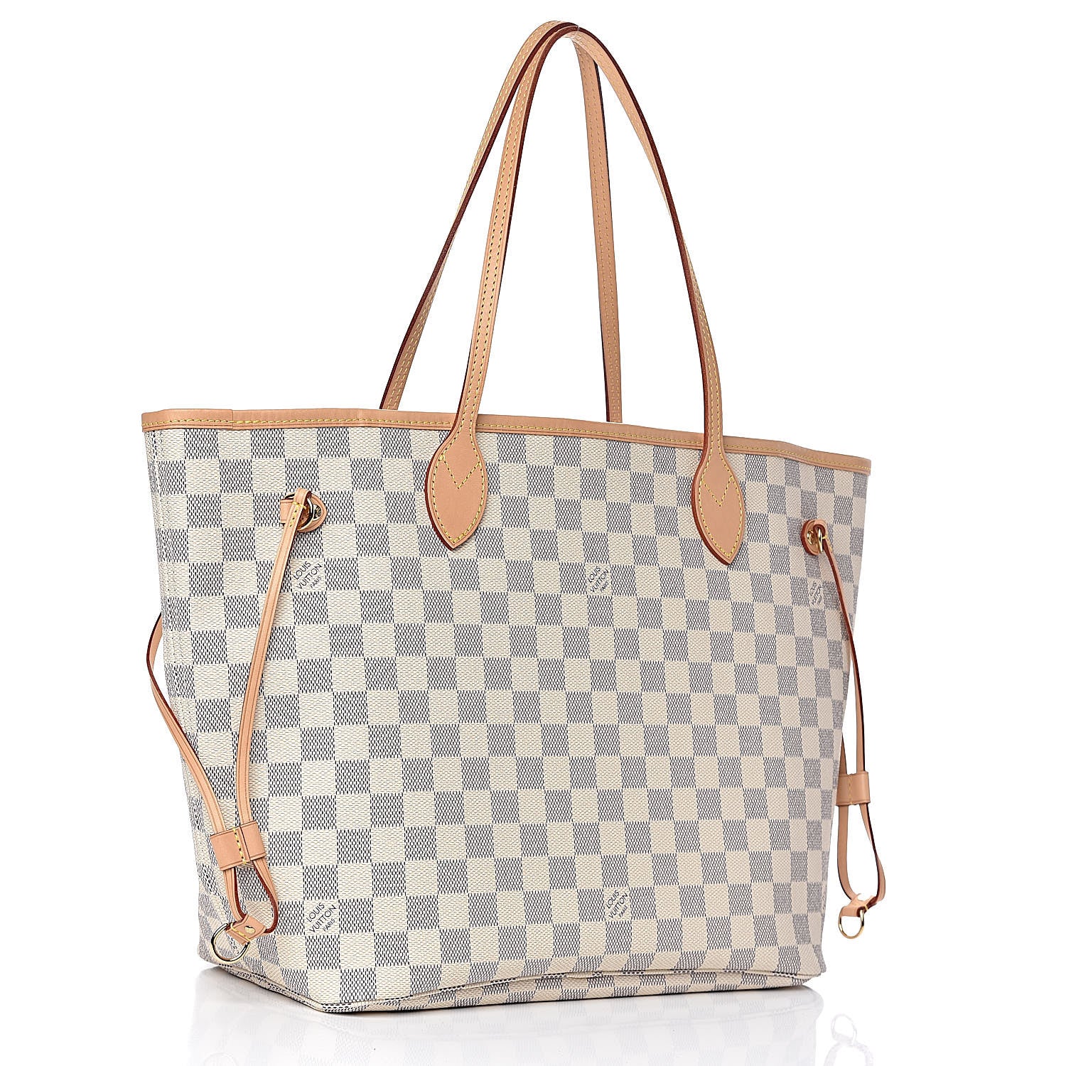 Louis Vuitton Damier Azur Neo Neverfull MM Rose Ballerine 4 of 15