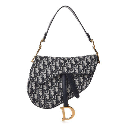 Christian Dior Oblique Saddle Bag Blue 1 of 7