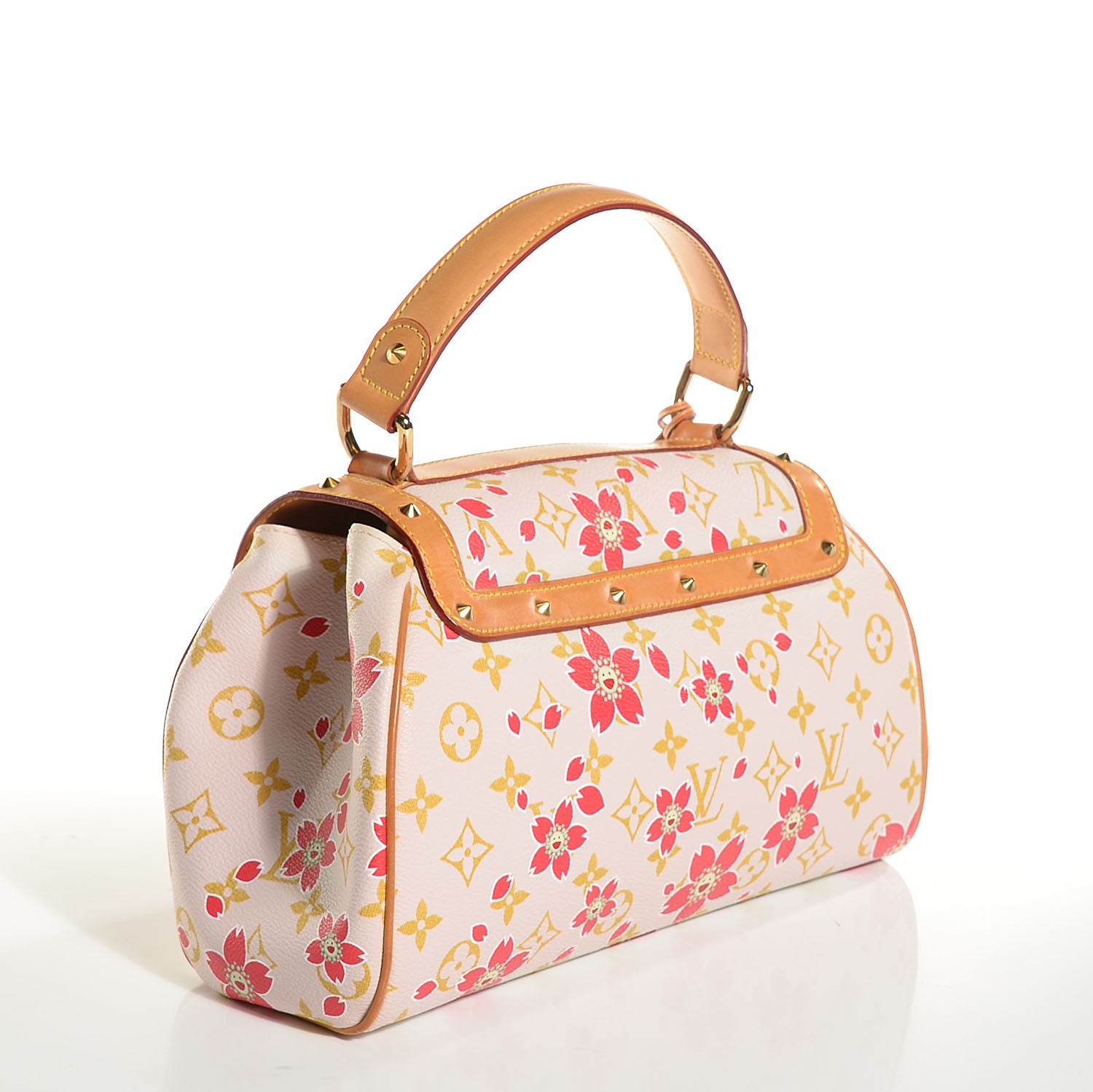Louis Vuitton Monogram Cherry Blossom Sac Retro Bag Red 3 of 7
