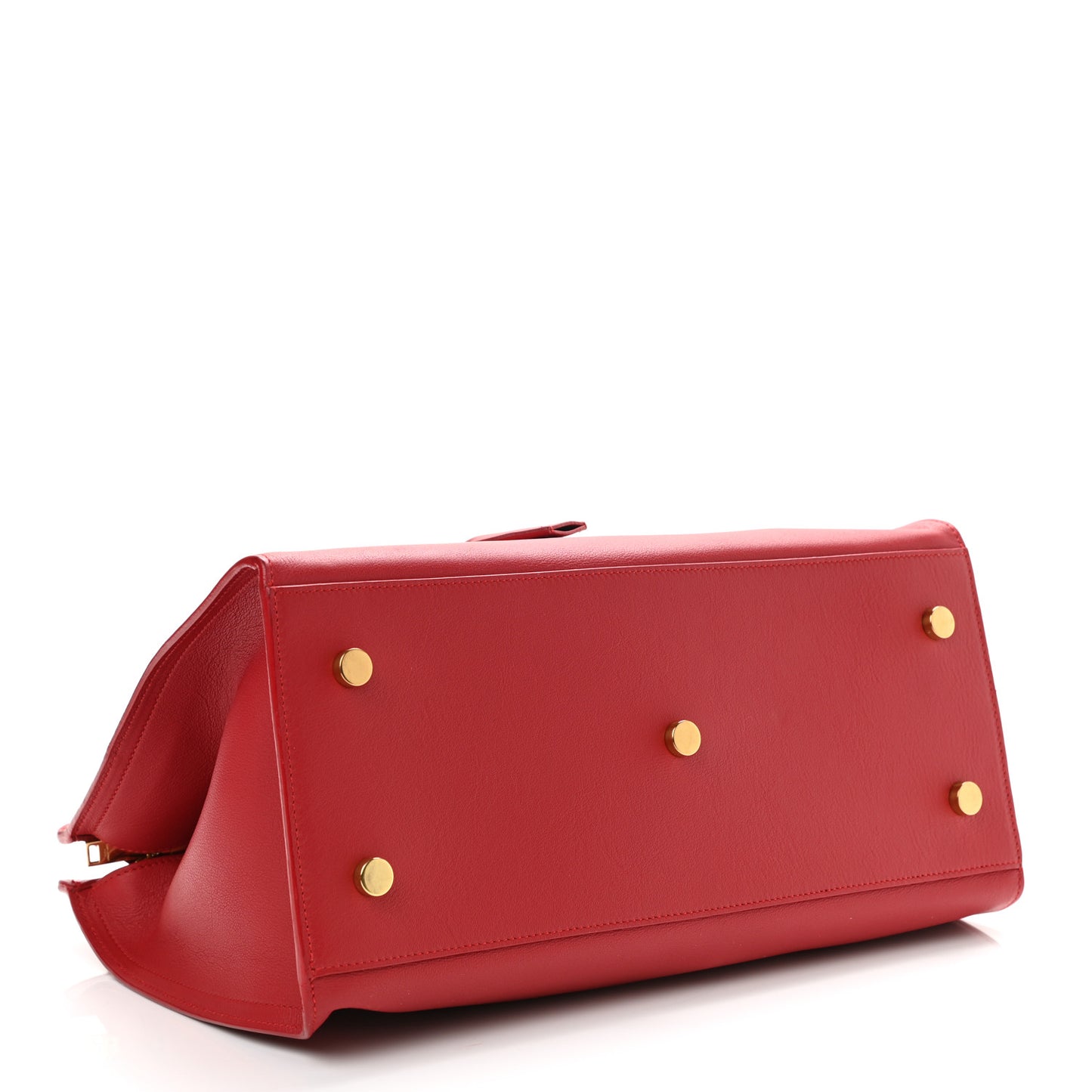 Calfskin Small Monogram Cabas Lipstick Red