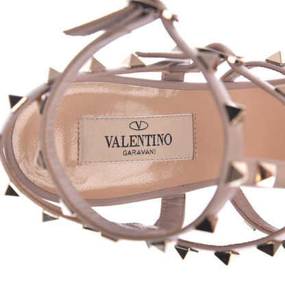 Valentino Garavani Calfskin Mesh Rockstud Gladiator 105mm Sandals 39 Poudre 6 of 11