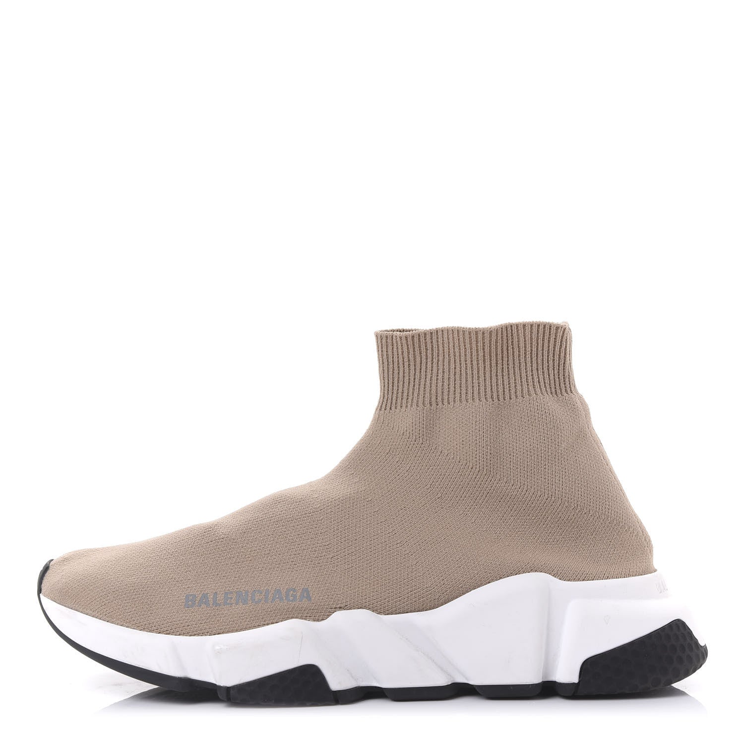 Balenciaga Neoprene Knit Bi-Color Sole Womens Speed Sneakers 36 Beige White Black 1 of 10
