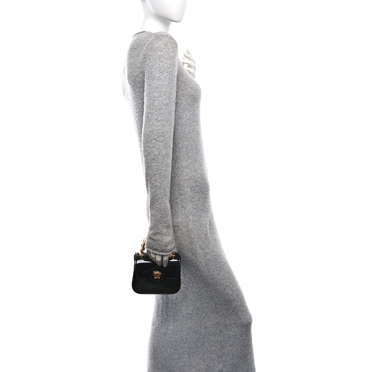 Versace Patent Mini La Medusa Bag Black 2 of 9