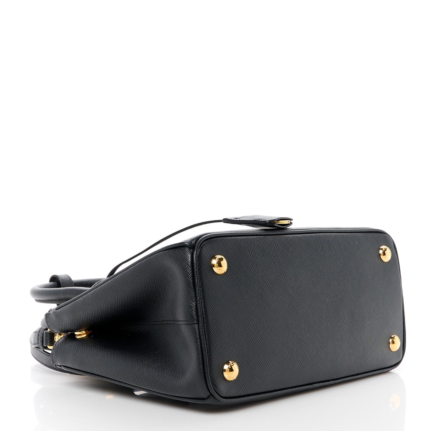 Saffiano Small Galleria Double Zip Tote Black
