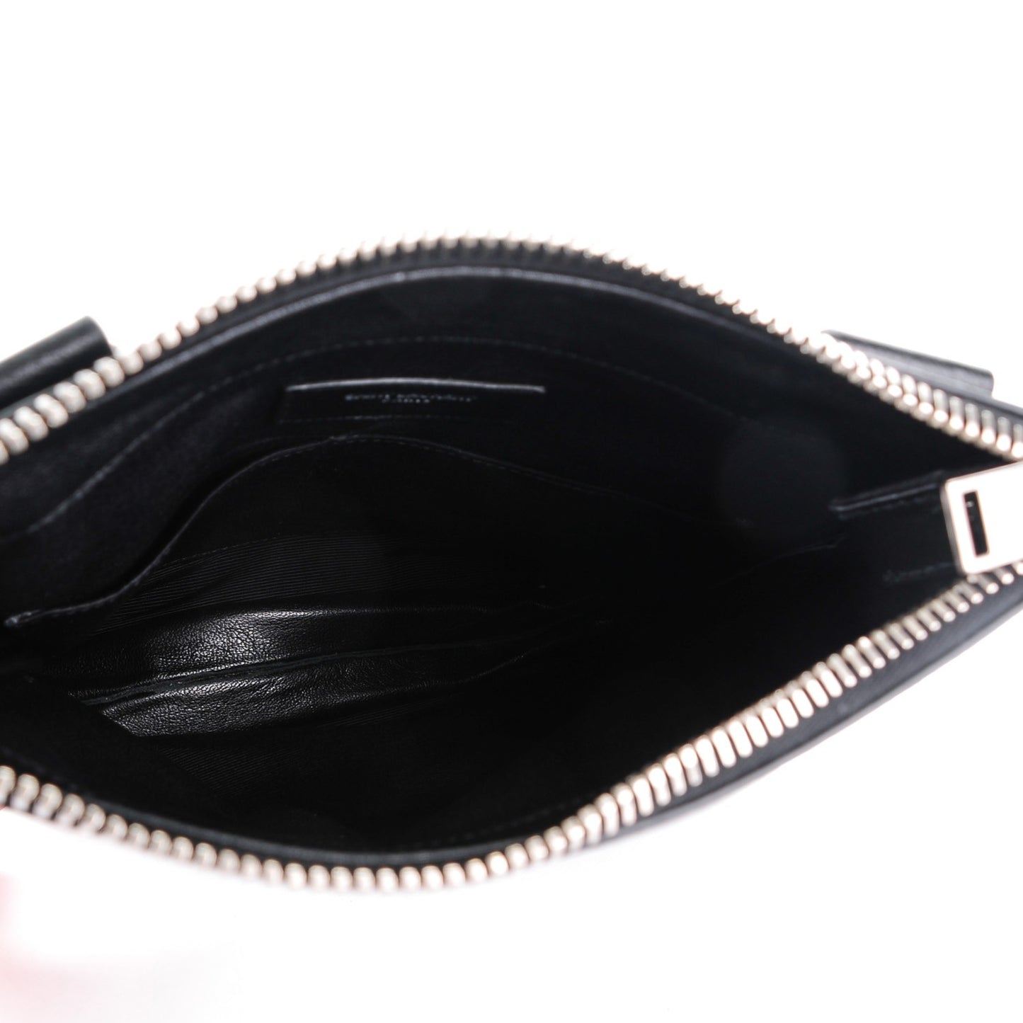 Calfskin Zip Messenger Bag Black