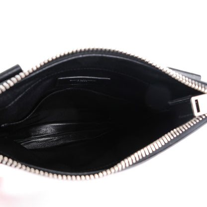 Saint Laurent Calfskin Zip Messenger Bag Black 5 of 6