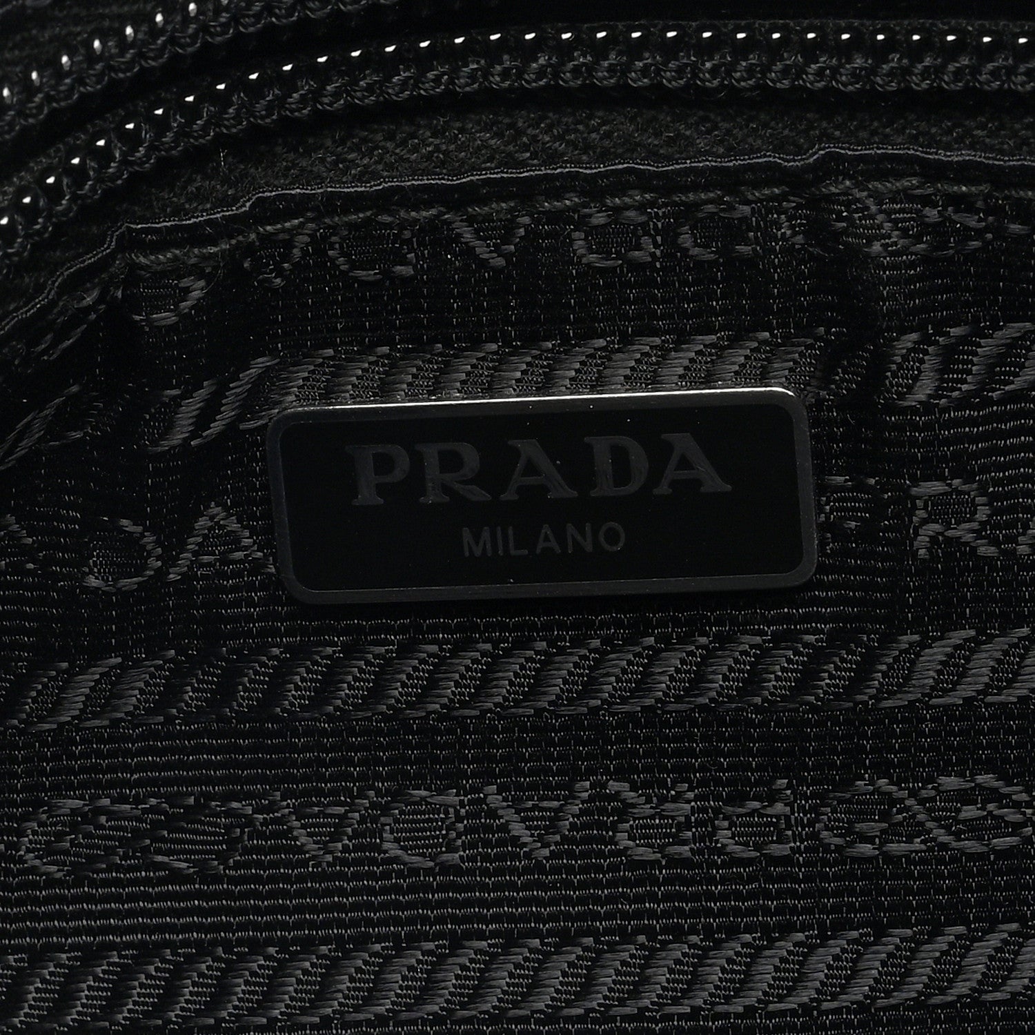 Prada Tessuto Nylon Studded New Vela Hobo Black White 6 of 11