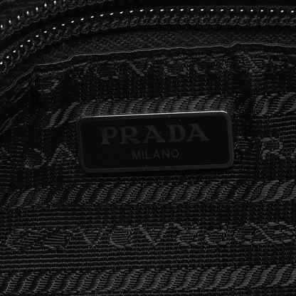 Prada Tessuto Nylon Studded New Vela Hobo Black White 6 of 11