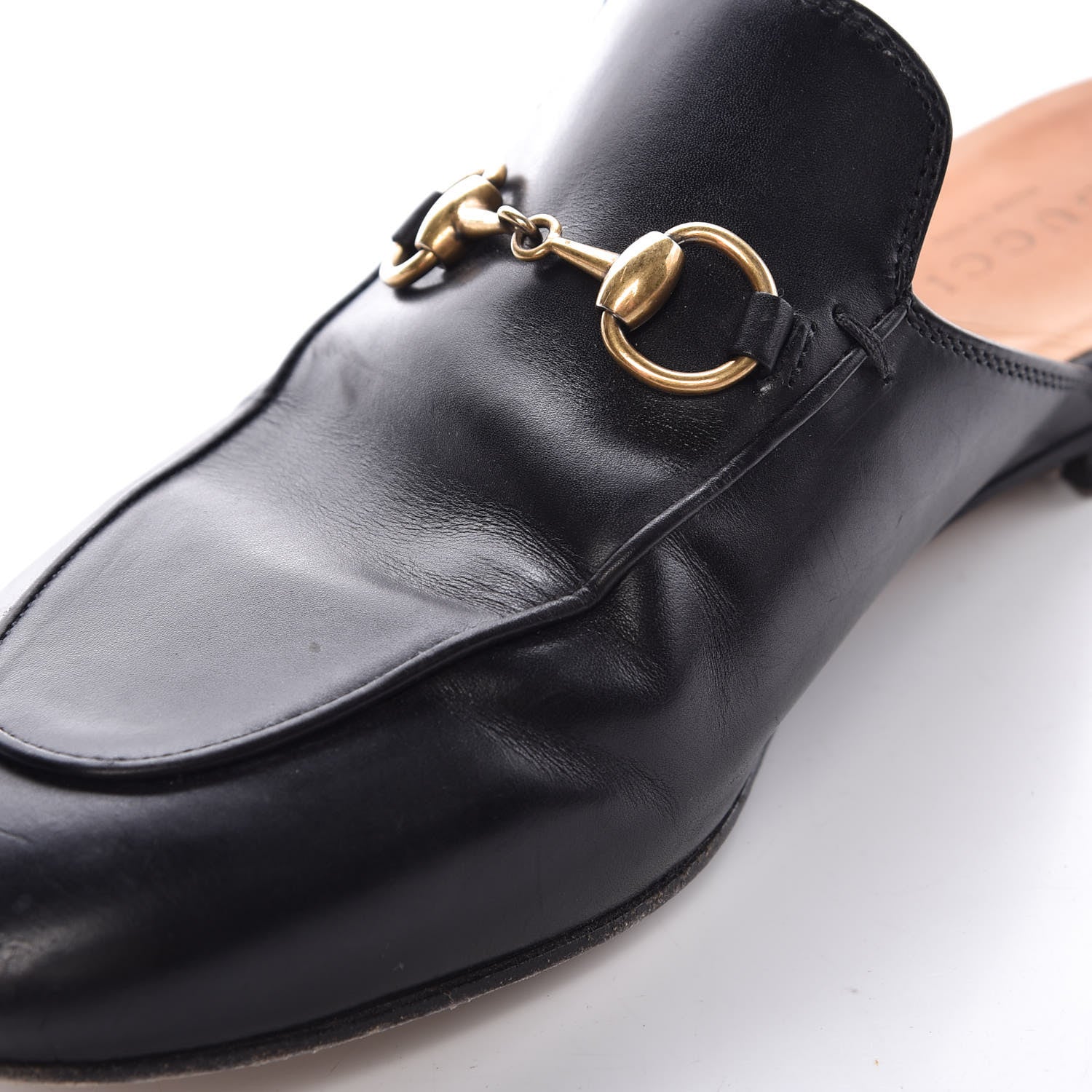 Gucci Calfskin Womens Princetown Slippers 36.5 Black 17 of 19