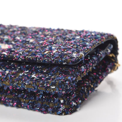 Chanel Tweed Charms Wallet On Chain WOC Blue Purple Khaki Pink 6 of 11