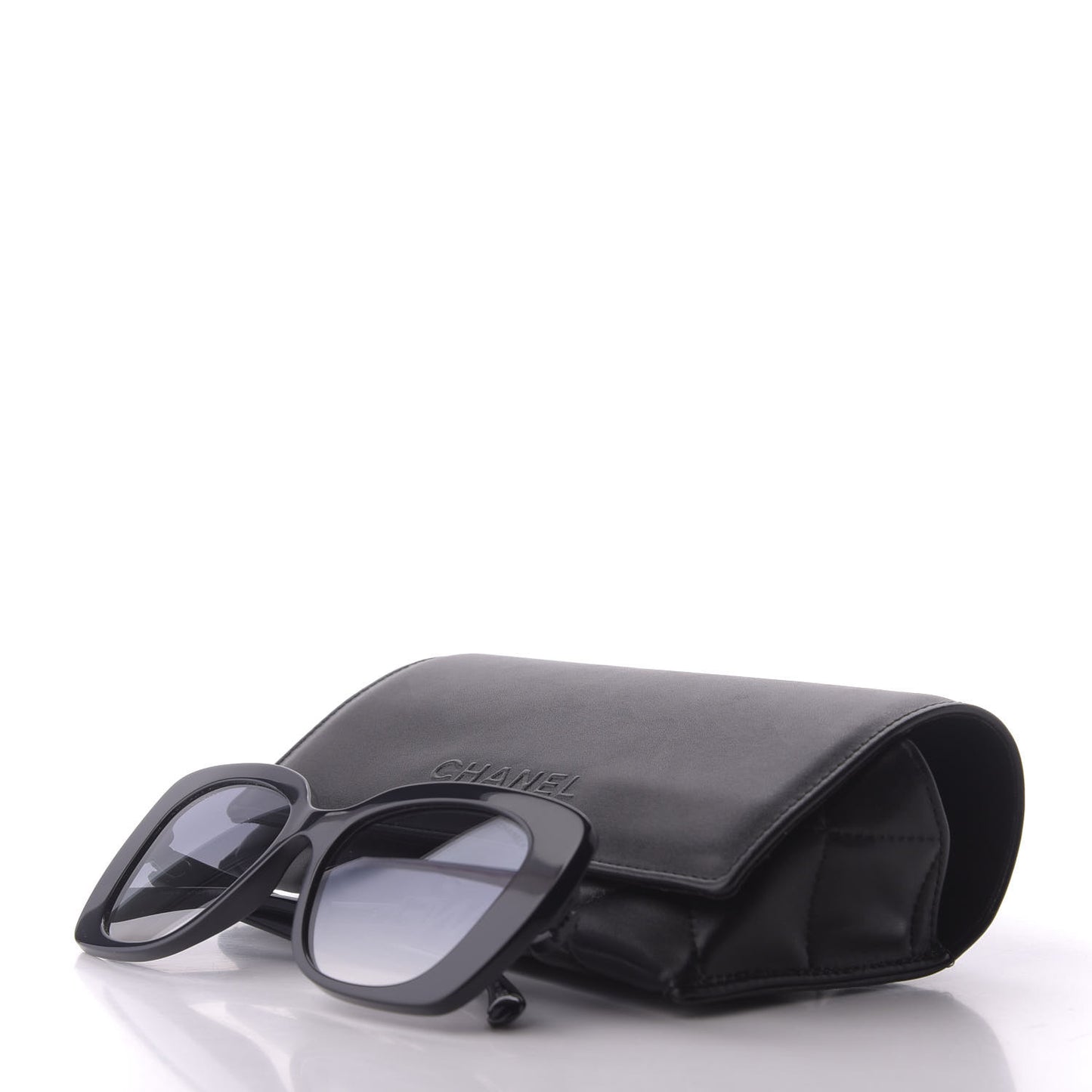 Acetate Strass Square Sunglasses 5422 Black