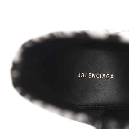 Balenciaga Wool Houndstooth BB Pointy Toe Ankle Booties 41 Black Ivory 7 of 10