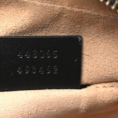 Gucci Calfskin Matelasse Mini GG Marmont Chain Shoulder Bag Black 7 of 10