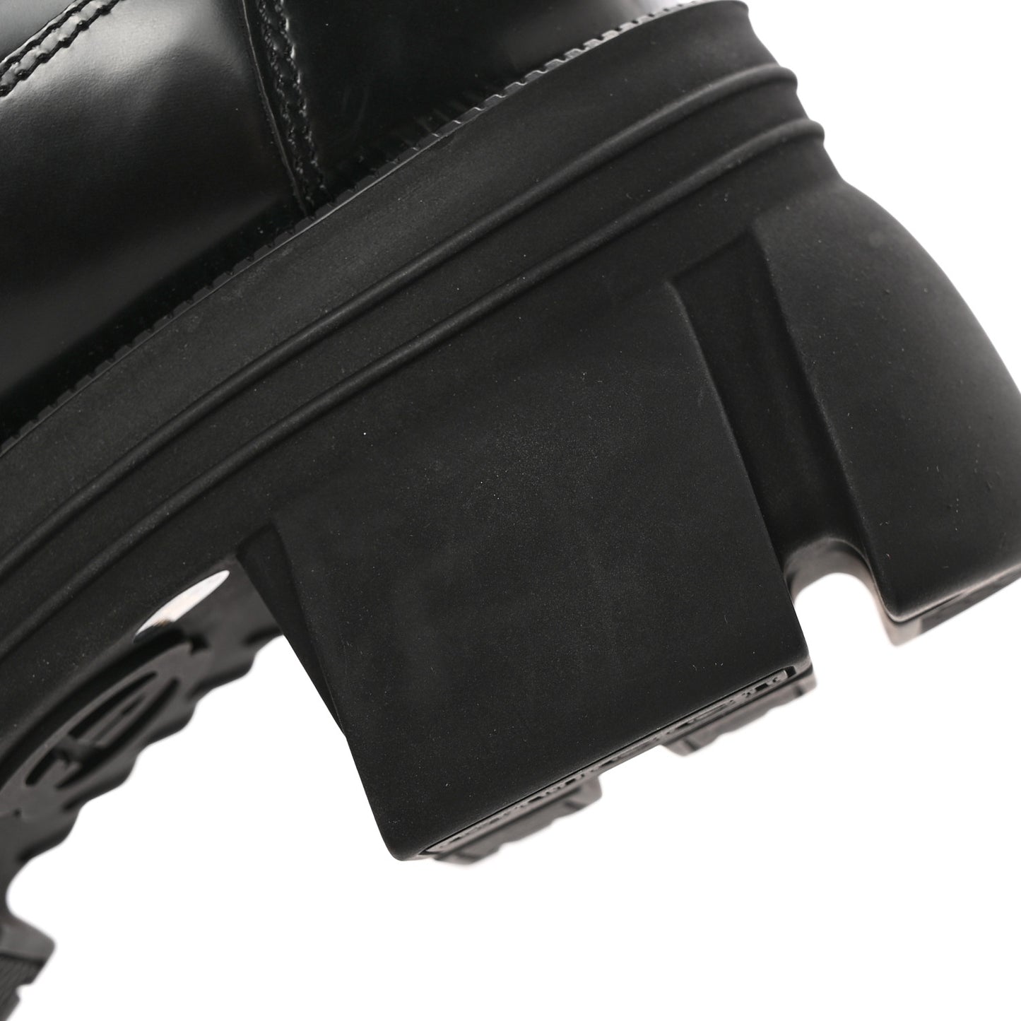Magnum Calfskin Nappa Samoa Womens Horsebit Platform Chunky Lug Sole 40mm Loafers 36.5 Black