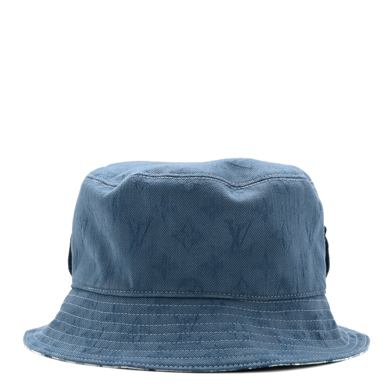 Louis Vuitton Cotton LV Play Monogram Aquagarden Reversible Bucket Hat Blue 11 of 13