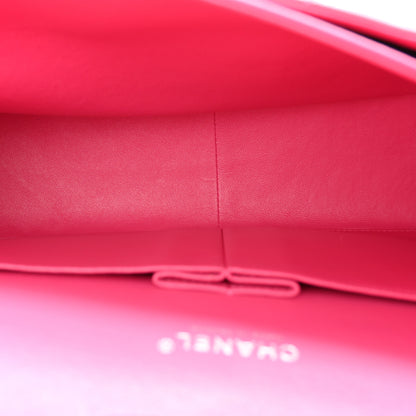Chanel Patent Maxi Quilted Double Flap Fuchsia 5 of 12