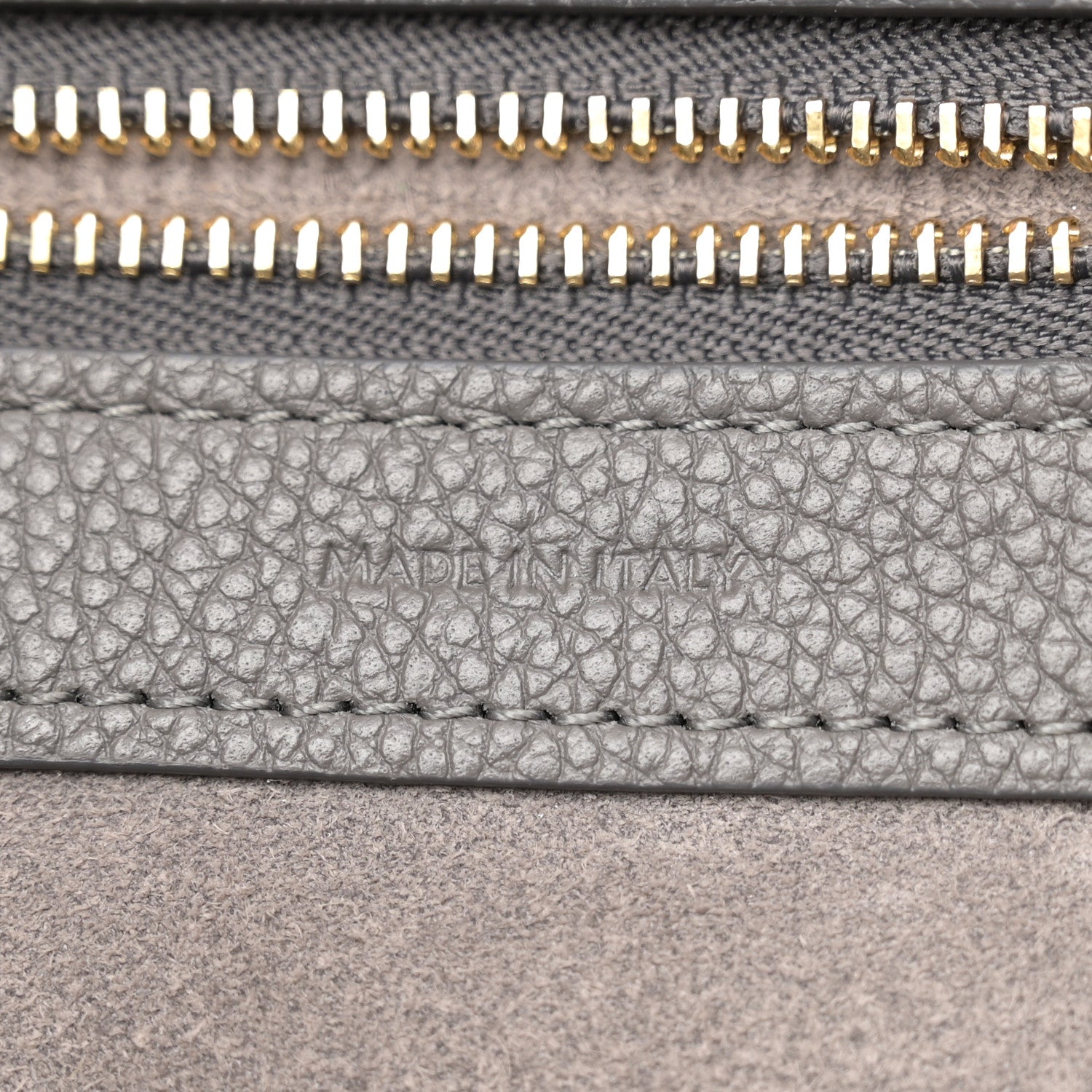 Celine Soft Grained Calfskin Medium Belt Cabas Phantom Grey 7 of 11