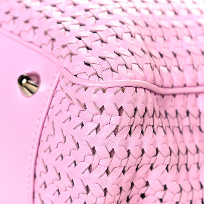 Christian Dior Lambskin Woven Dior Soft Shopping Tote Pink 11 of 16