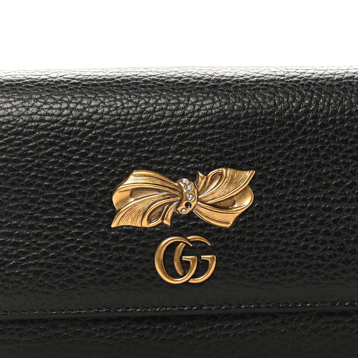 Gucci Calfskin Garden Continental Wallet Black 9 of 9