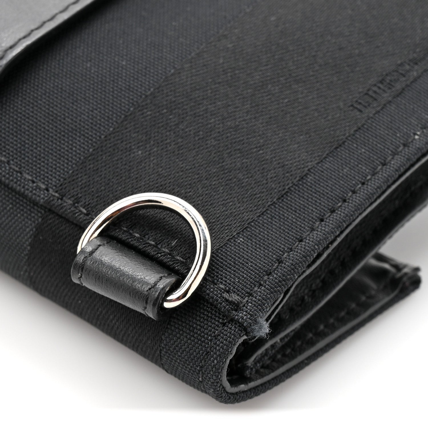 Fendi Recycled Nylon Vitello Grace Light Pequin Baguette Belt Pouch Black 11 of 12