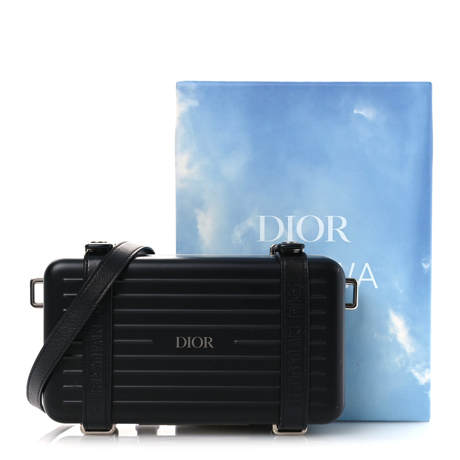 Christian Dior X RIMOWA Aluminum Personal Clutch On Strap Black