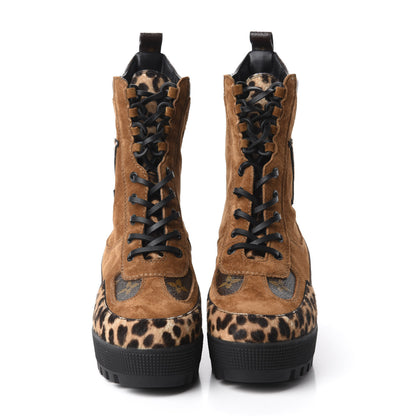 Louis Vuitton Suede Calfskin Monogram Laureate Platform Desert Boots 37.5 Cognac 2 of 9
