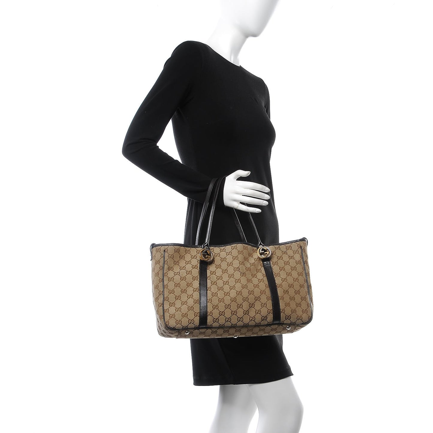 Monogram Medium Twins Tote Dark Brown