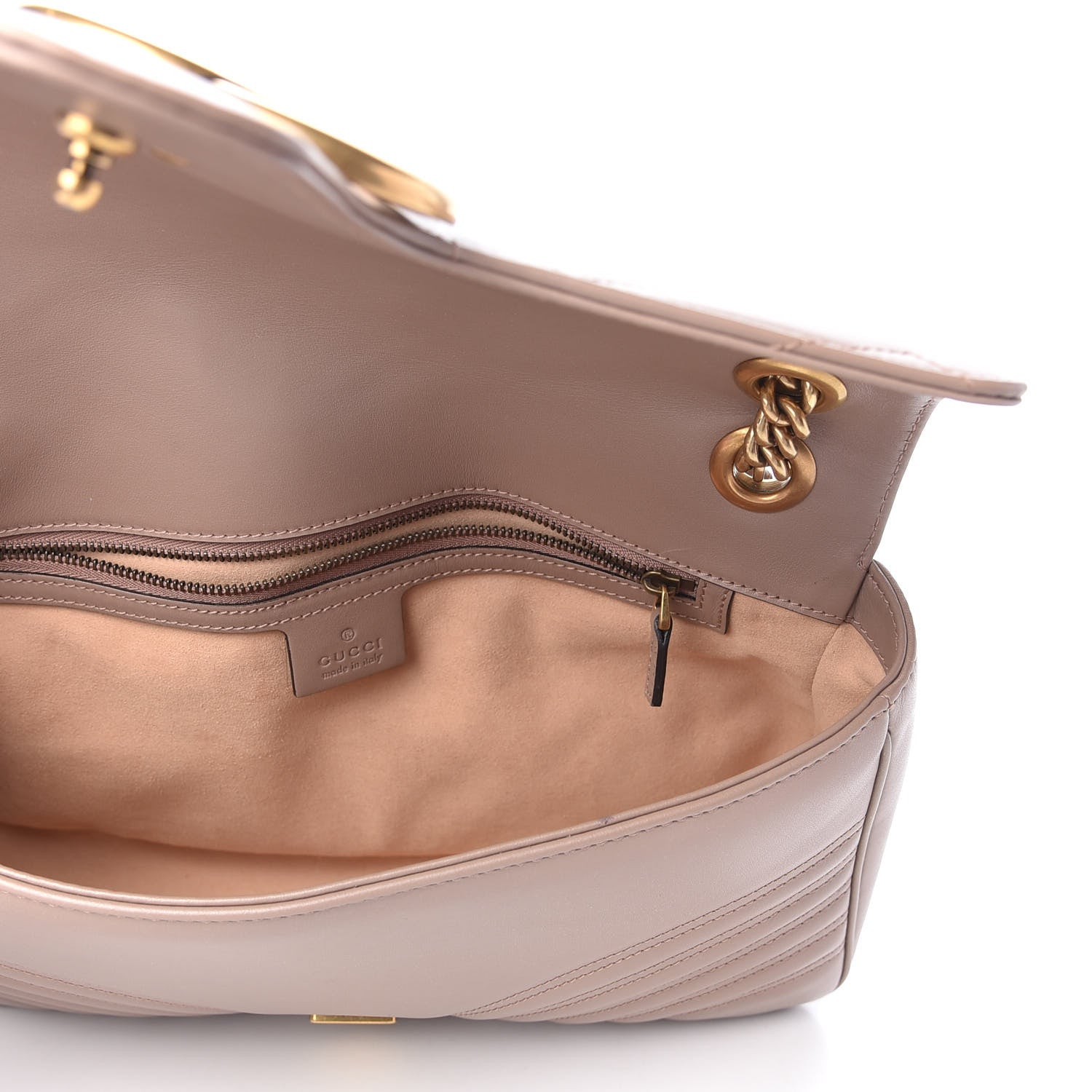 Gucci Calfskin Matelasse Medium GG Marmont Shoulder Bag Porcelain Rose 5 of 10