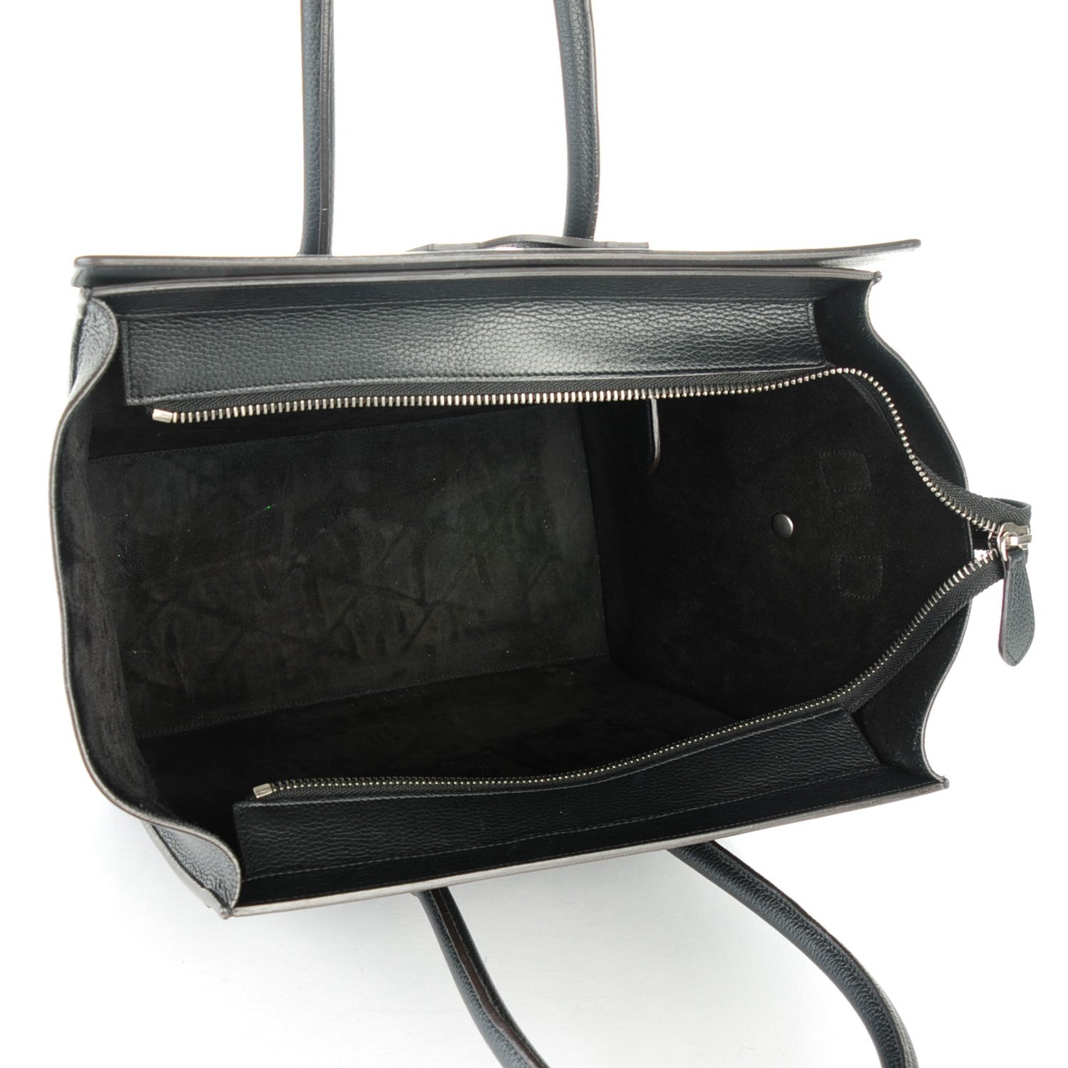 Celine Drummed Calfskin Mini Luggage Black 5 of 9