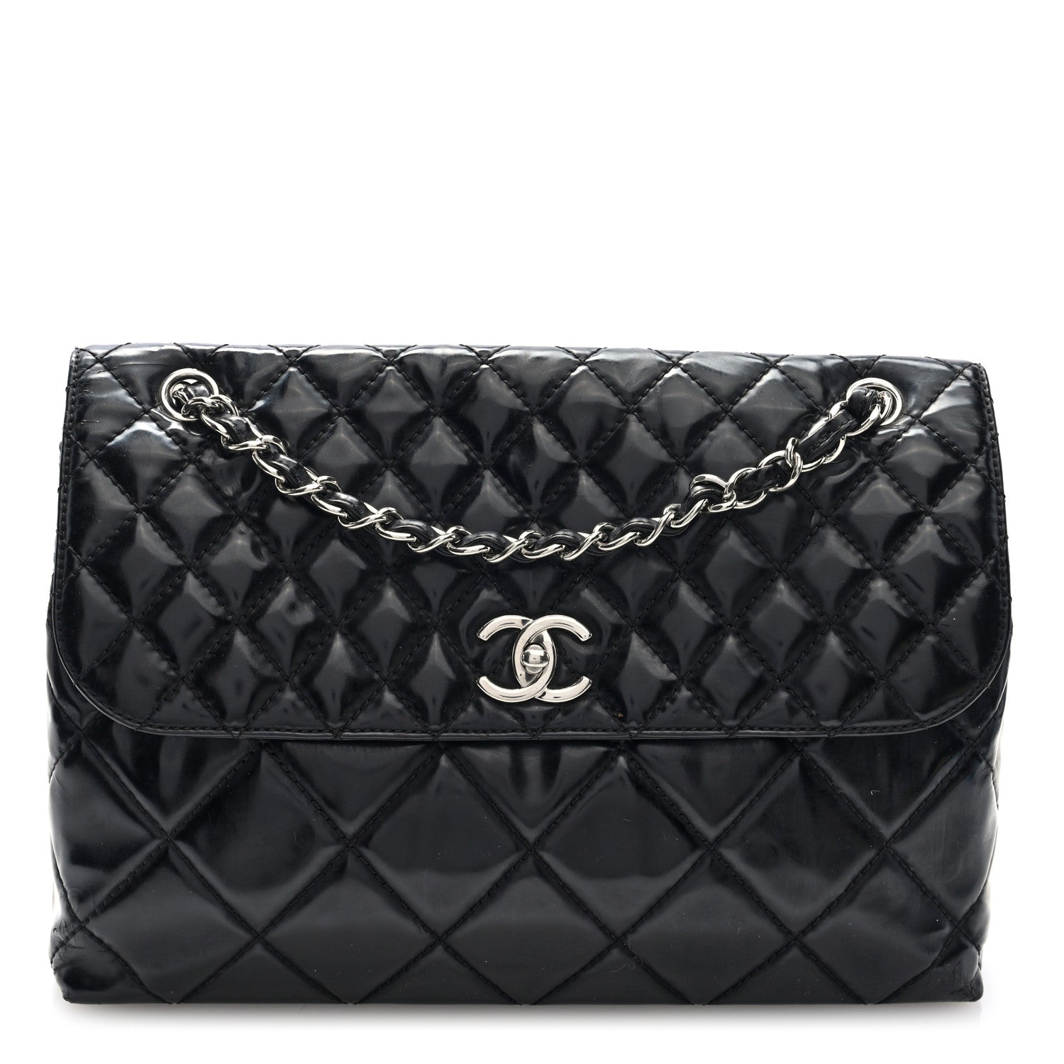 Chanel Vinyl Quilted In the Business Flap Bag Black 1 of 10