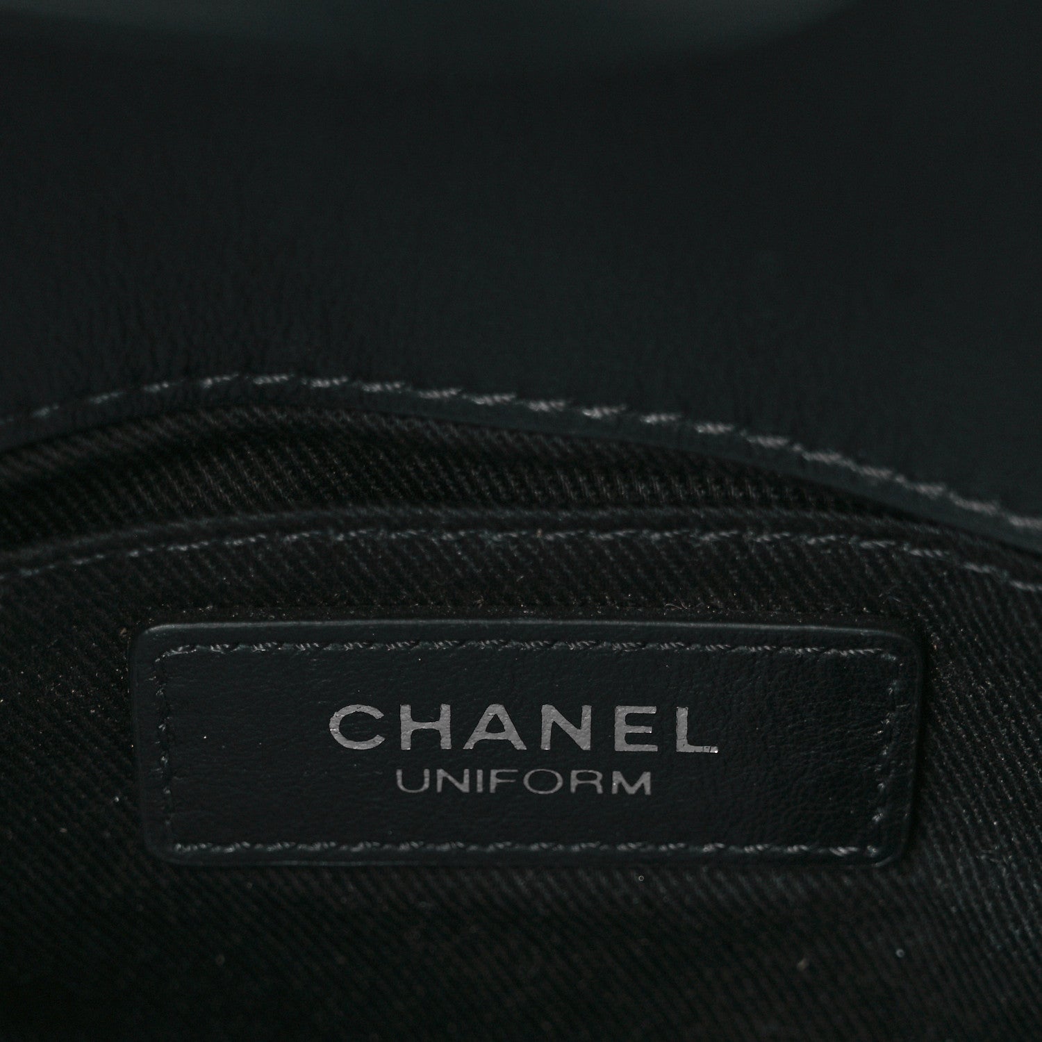 Chanel Calfskin Quilted CC Uniform Flap Belt Bag Black 5 of 9