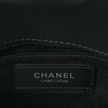 Chanel Calfskin Quilted CC Uniform Flap Belt Bag Black 5 of 9
