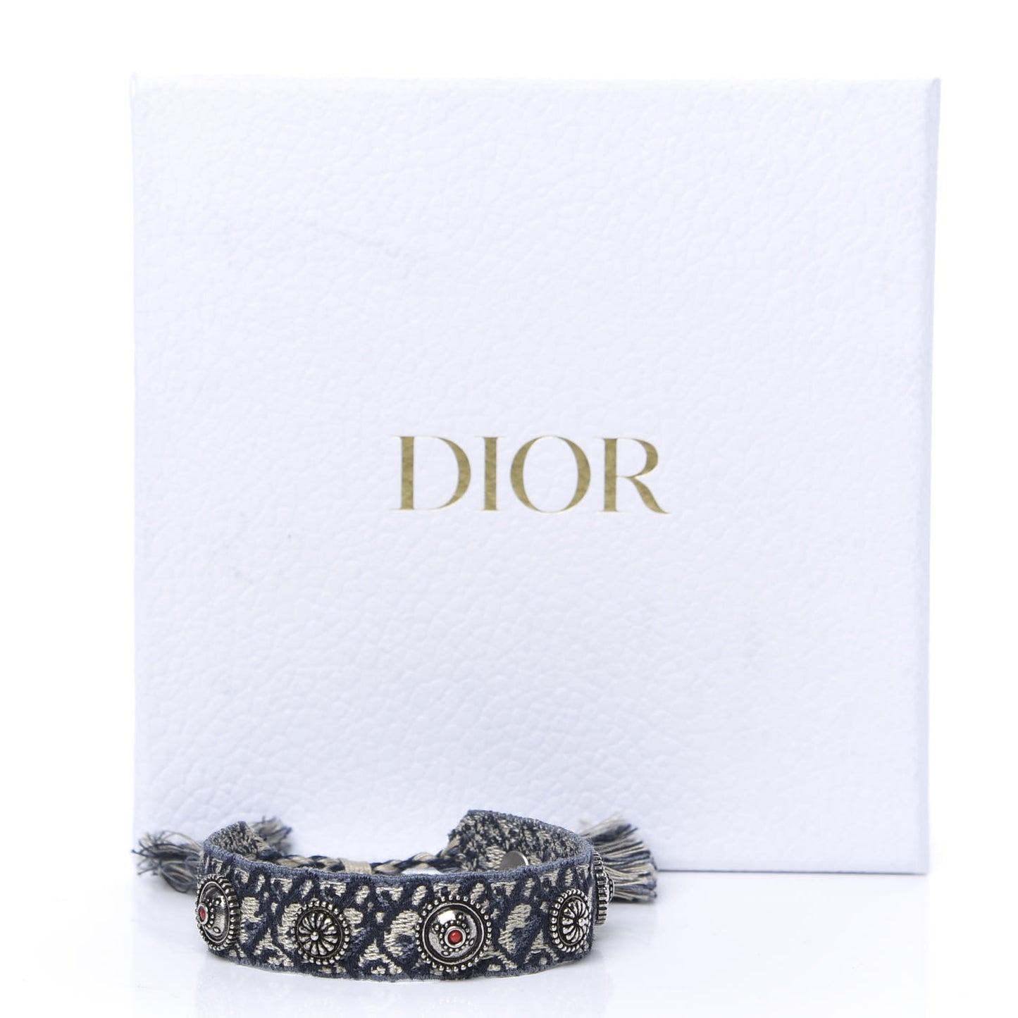 Woven Cotton Oblique J'Adior Friendship Bracelet Blue